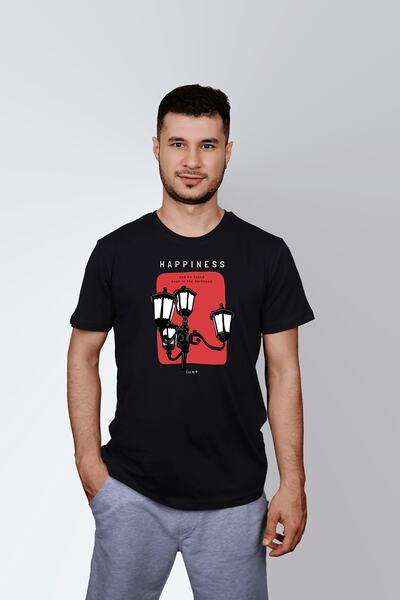 ErTaPassage Crna Sreća Štampano Muškarci T-shirt - T2794149