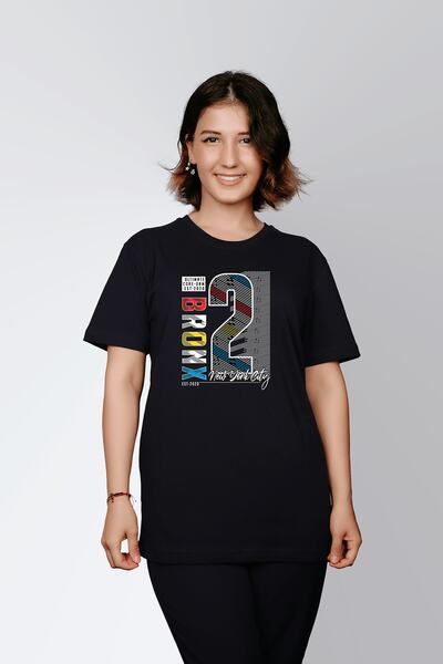 ErTaPassage Bronx Two cu imprimeu Femei tricou - Negru, Standard Fit T6417177