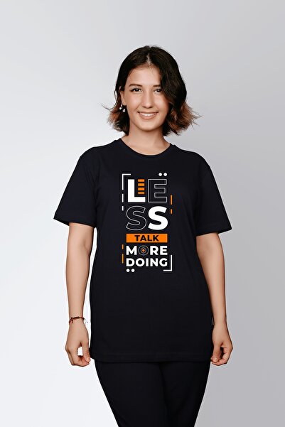 ErTaPassage Black Less Talk cu imprimeu Femei tricou - T4073754