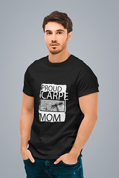 ErTaPassage Ciocan negru cu imprimeu pentru bărbați tricou - T7637801