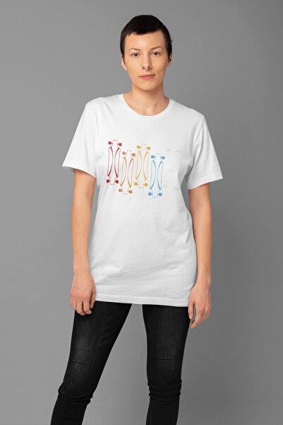 ErTaPassage Alb supradimensionat cu imprimeu Femei tricou - Plăci lungi T8880372