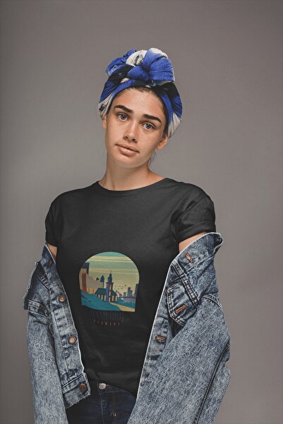 ErTaPassage Μαύρο γυναικείο μπλουζάκι Hamburg με τύπωμα - T4419854