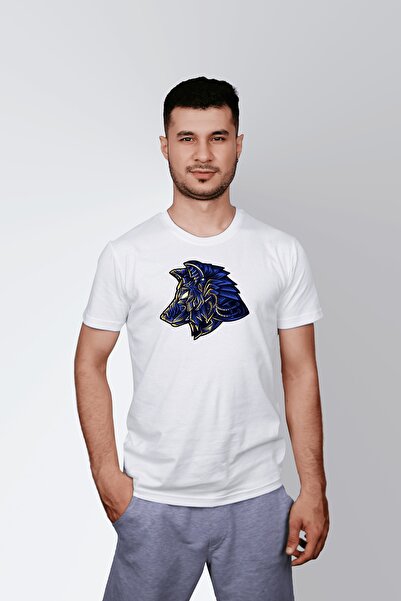 ErTaPassage Robot alb Wolf cu imprimeu Băiat tricou - T5397450