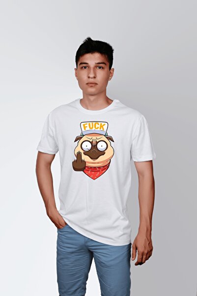 ErTaPassage Băiat alb Angry Dog cu imprimeu Standard tricou T4062207