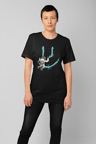 ErTaPassage Black Smiley cu imprimeu Femeie tricou - T239320