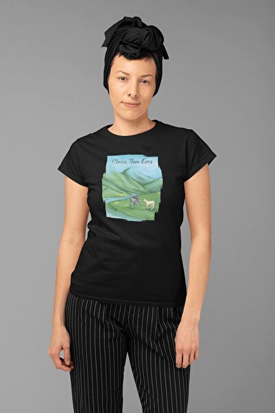 ErTaPassage Μαύρο Πράσινο oversized Γυναικείο T-shirt - Ova με τύπωμα T5797847