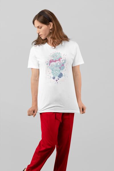 ErTaPassage Γυναικείο μπλουζάκι White Daisy με τύπωμα - T2430242
