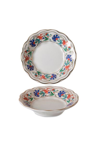 İpek Porselen Porcelain Tea Plate (Tulip Motif) 6 Pieces (Arabisk2)