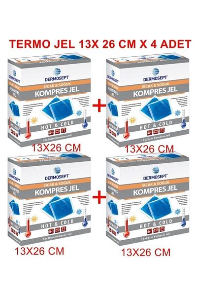 First Class Hot Cold Thermo Gel Compress Ice Gel Thermogel 13*26 Cm X 4 Pieces
