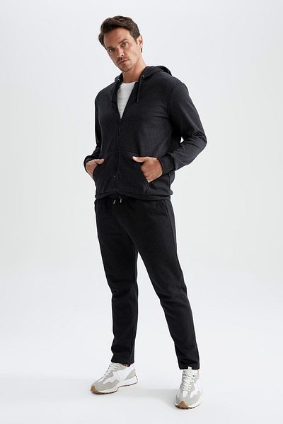 DeFacto Regular Fit Zippered Hooded Basic Sweatshirt