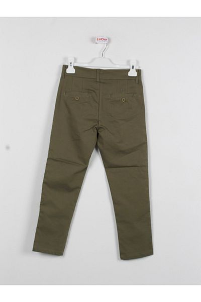 incity Boy's Khaki Green Fabric Trousers