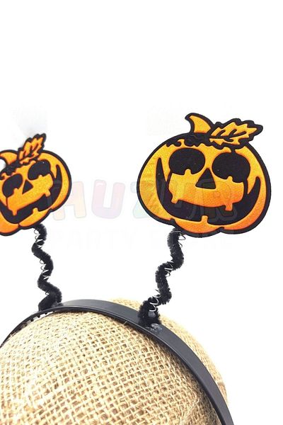 Huzur Party Store Πορτοκαλί Μαύρη Κορνίζα Κολοκύθας Halloween Party Halloween Crown Unisex Ασημί 18x22cm