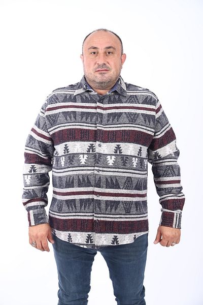 MocGrande Πουκάμισο ξυλοκόπο Mc Rug Print 22211-ανθρακί