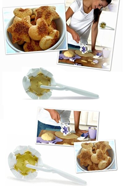 MAGİTOPTAN Kurabiye Ruleti - Çiçek - Kalp - Üçgen - Muffin Şekillerinde Kurab...