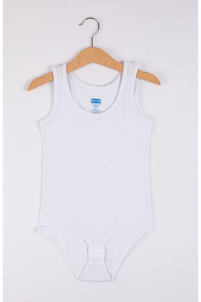 BERRAK İÇ GİYİM 2538 Fată Copil Fată Lycra Curea lată Fără mâneci Fată Body cu 6 bucăți