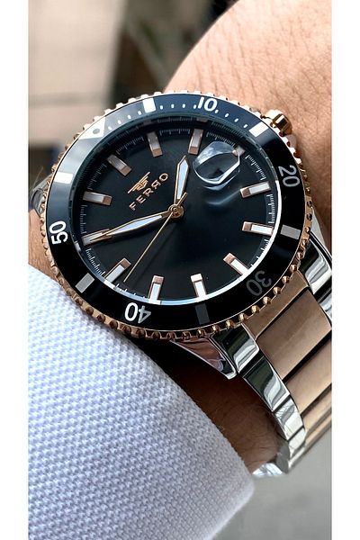 FERRO Original All Functions Aktifçelik Strap New Season Luxury Men's Watch