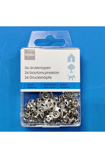EleganTShoP Hema Metal Stud Set Silver - Made in Germany