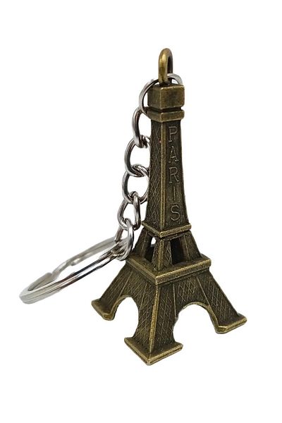 Dünyadan Hediyeler Paris Eiffel Tower - 3d Metal Gold Keychain
