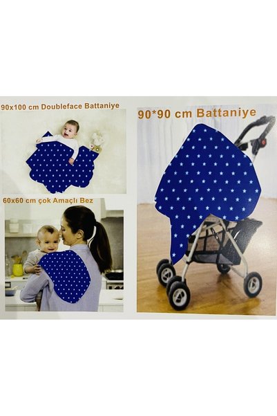 JUNİPERUS Set of 3 Multi-Purpose Muslin Blankets