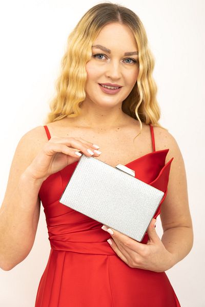 NAZART Pochetă de damă Cupra Silver pentru rochie de seară