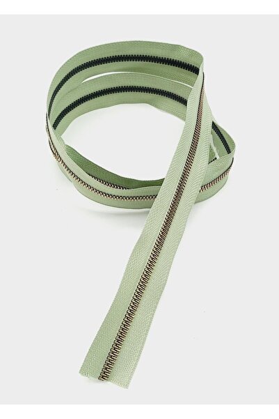 angel çanta aksesuar سحاب ذهبي في المنتصف 100 سم لون أخضر فاتح