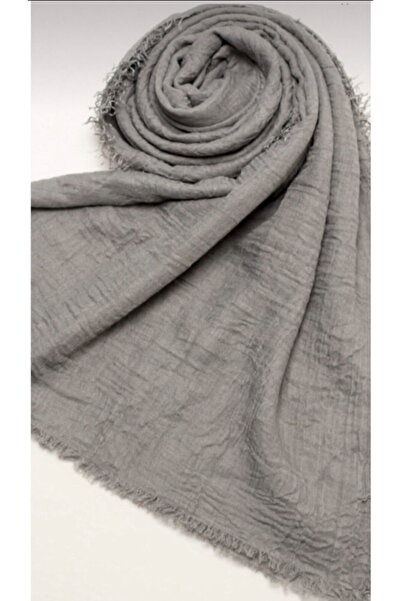 poloist Bürümcük Pamuk Şal Gri