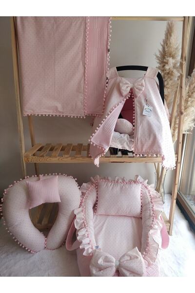 Raduga Collection 7 Parçalı Set Pembe Puantiyeli