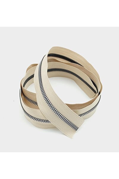 angel çanta aksesuar سحاب فضي 100 سم لون بيج