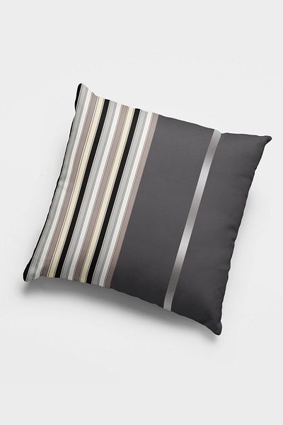 Viva Home 43x43cm Premium Thai Feather Woven Fabric Double Sided Thin Striped Throw Pillow Pillow Case Krl990
