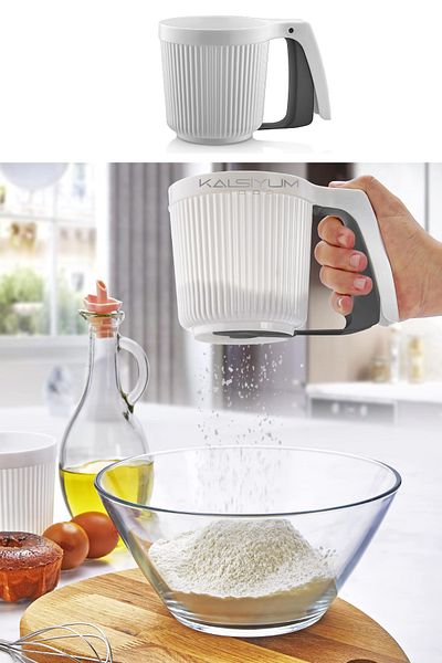 QNİAY Plastic Multi-Purpose Flour and Powder Sugar Sifter