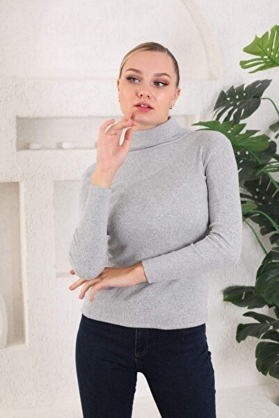 KEEP DOWN سترة نسائية محبوكة ذات ياقة مدورة