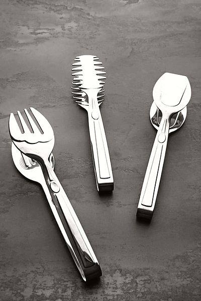 ÖzSa Home Set of 3 Serving Presentation Pasta Cake Salad Cake Tongs Set