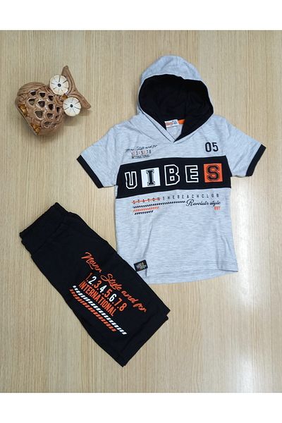 bebekcee بدلة مزدوجة للأولاد مع شورت مطبوع من Uıbes