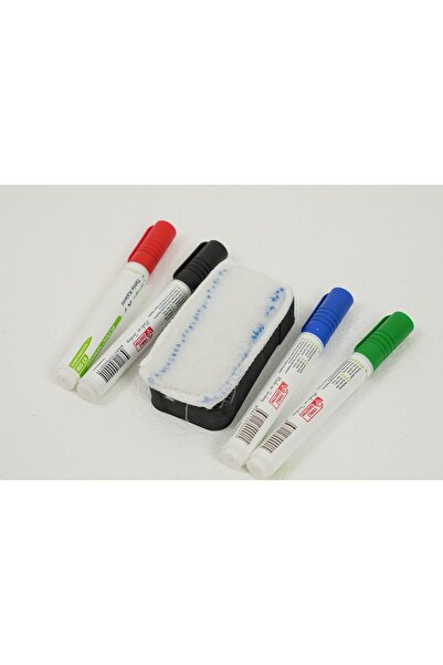 TutturX 4 Adet Beyaz Yazı Tahta Kalemi (SİYAH-KIRMIZI-MAVİ-YEŞİL) Silgi Hediye
