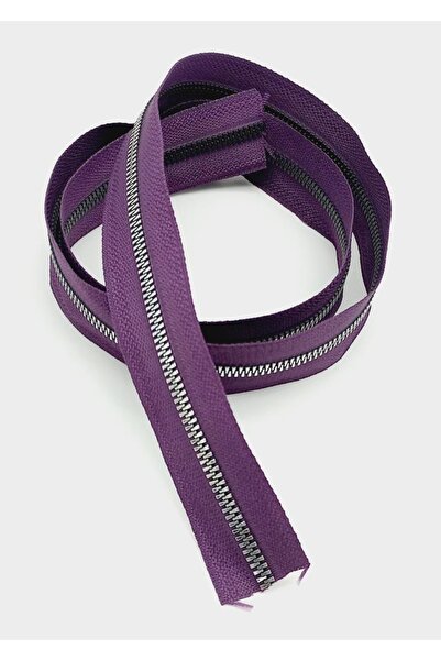 angel çanta aksesuar Среден сребърен цип 100 см лилав цвят