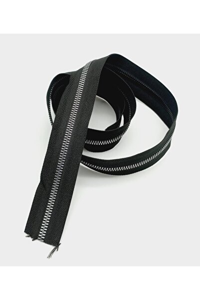 angel çanta aksesuar سحاب فضي 100 سم لون أسود