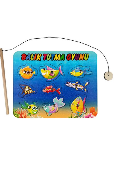 artı dekor لعبة صيد السمك - لعبة ألغاز تعليمية مغناطيسية خشبية MDF للأطفال 1