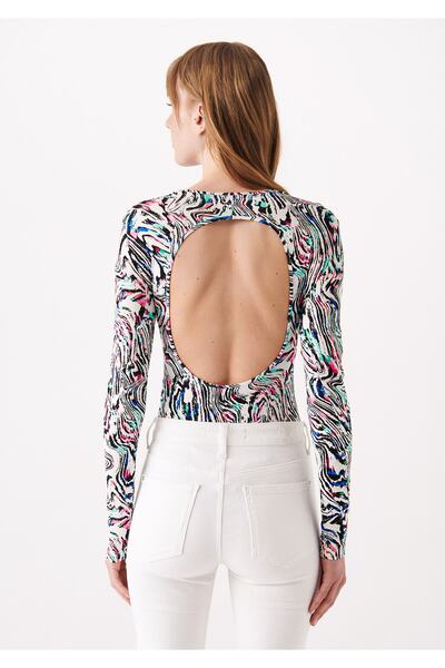 Mavi Bluză cu mânecă lungă cu imprimeu marmorat Icon 1610879-82682