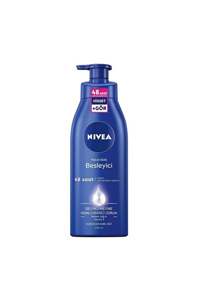 NIVEA Besleyici Vücut Sütü 400ml, Kuru Ve Çok Kuru Ciltler,48 Saat Nemlendiri...