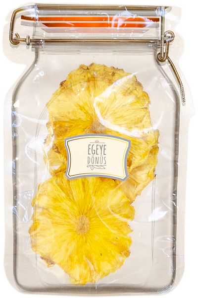EGEYE DÖNÜŞ 25 gr.Pineapple Fruit Dried Chips - Jar Appearance Ziplock Bag