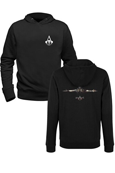 Alfa Tshirt Assassins Creed Kids Sweatshirt - Black, Front and Back Printed