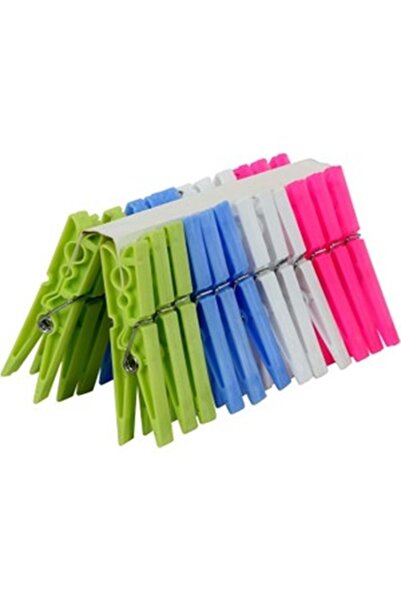 Özlem Tuhafiye Çamaşır Mandalı Seti, 36'lı, Siyah, Dayanıklı ve Pratik Kullanım