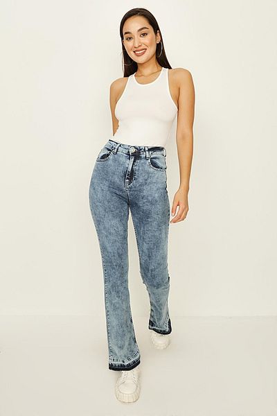 Select Moda Women's Light Blue Spaghetti Jeans