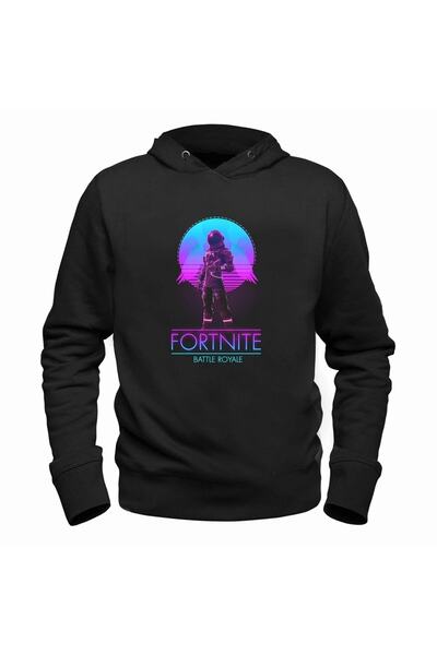 Alfa Tshirt Unisex Black Fortnite Hooded Kids Sweatshirt