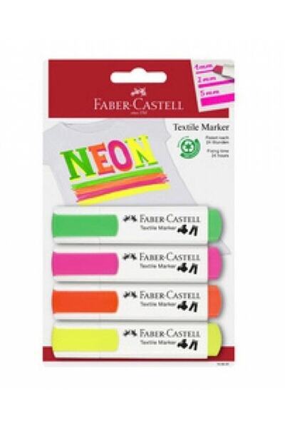Faber Castell علامة نسيج نيون 4 قطع