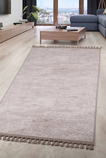 Genel Markalar Vizon Leke Tutmaz Yıkanabilir Kaymaz Ponpon Saçaklı Halı Kesme...