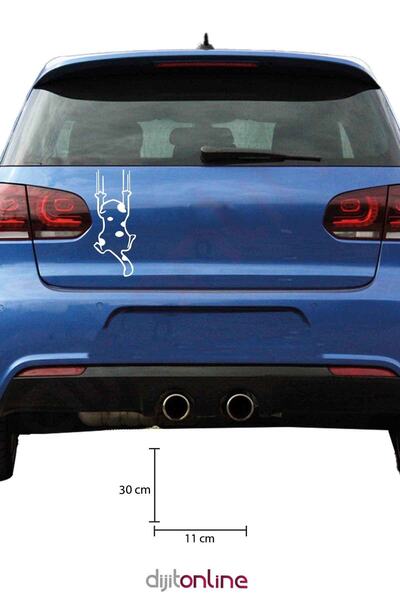 Dijitonline Autocolant Capac Spate - Autocolant Auto - Autocolant pentru Mașină 30x11 Cm