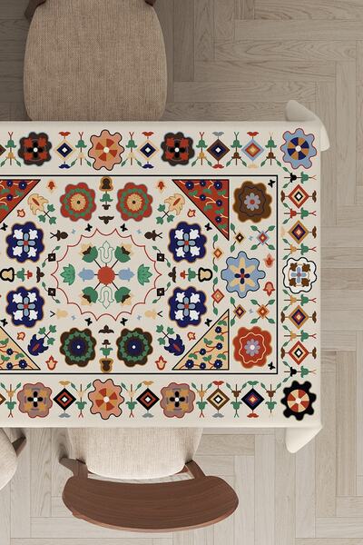 Viva Home Față de masă premium din catifea cu pene thailandeze, lavabilă, țes...