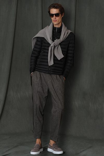 Lufian Andy Goose Feather Men's Coat Black