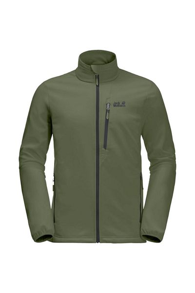 Jack Wolfskin Khaki Regular Fit Men's Thermal Fleece Sweatshirt 1305801 -4129 Whirlwind Men